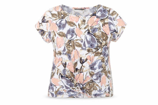Mia Moda Women's Floral T-Shirt, Size 14, Multicoloured