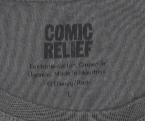 Comic Relief Men's Grey Monsters, Inc. T-Shirt L