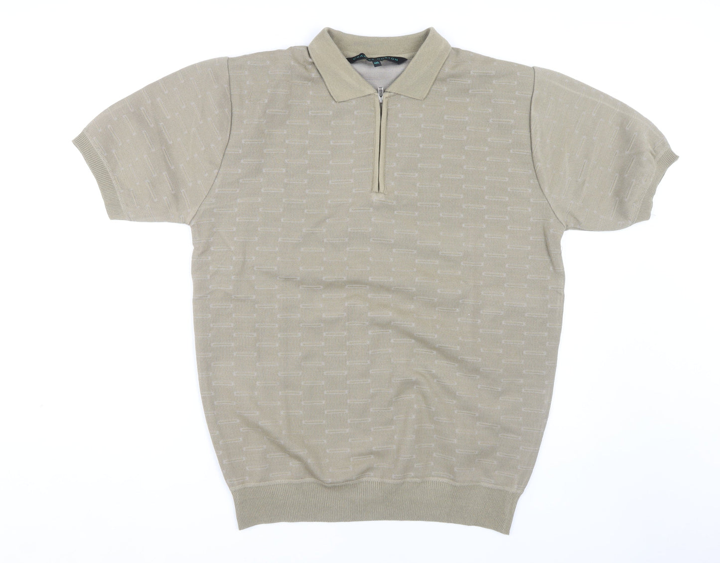 Charles Norton Men's Beige 2XL Polo Shirt Short Sleeve