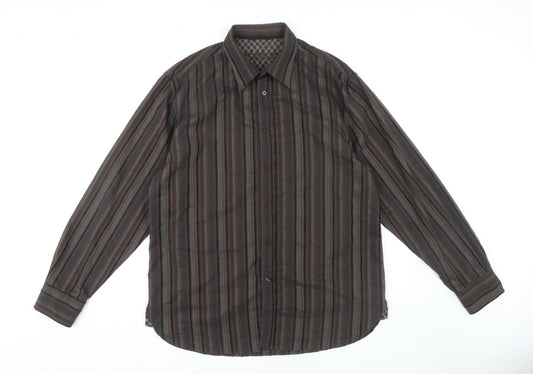 Designers at Debenhams Men's Large Brown Striped Shirt