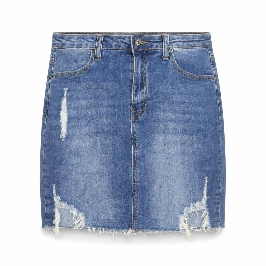 Wax Jean Women's Blue Denim Pencil Skirt - S