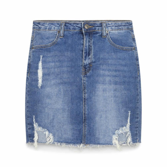 Wax Jean Women's Blue Denim Pencil Skirt - S