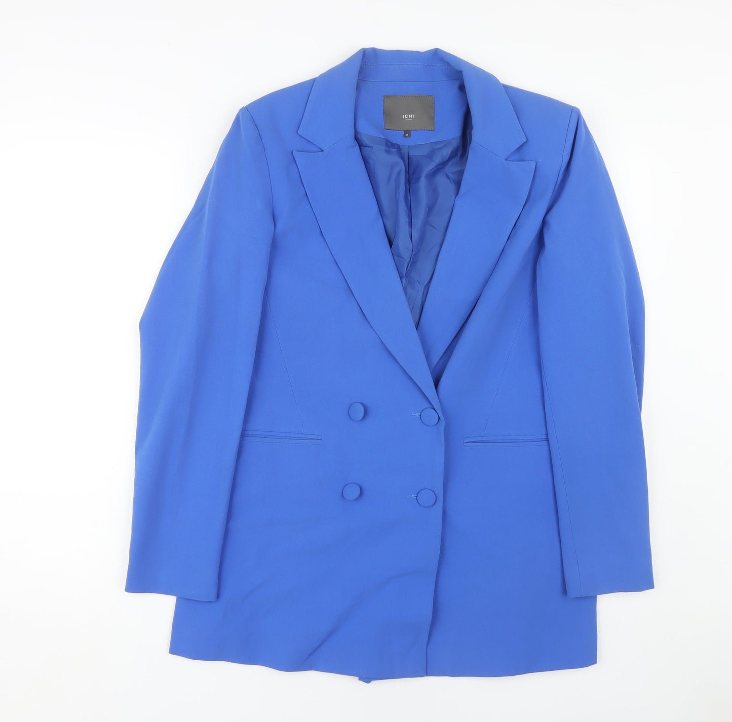 ICHI Women's Blue Blazer Size 10 Regular Fit
