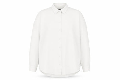 Zara Women's White Button-Up Shirt Size 2, Long Sleeve