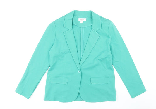 Afibel Women's Green Blazer, UK 14, Classic Fit
