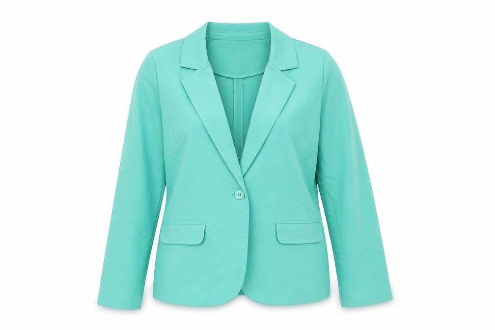 Afibel Women's Green Blazer, UK 14, Classic Fit