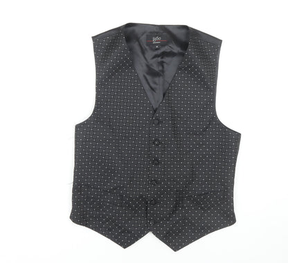 Additional front view of 1860 Menswear Grey Waistcoat, Medium, Men's Formal