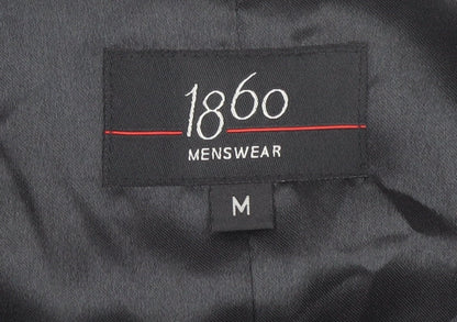 Close-up detail of 1860 Menswear Grey Waistcoat, Medium, Men's Formal