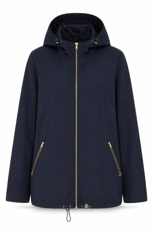M&Co Women's Blue Hooded Jacket Size 12