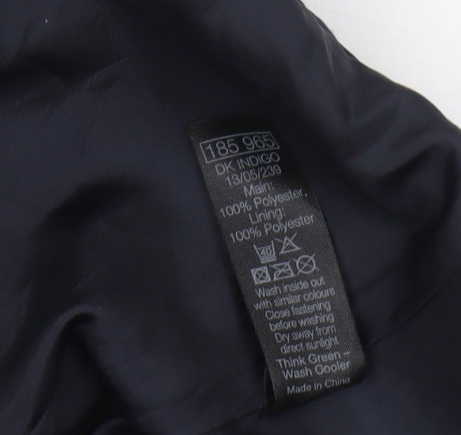 M&Co Women's Blue Hooded Jacket Size 12
