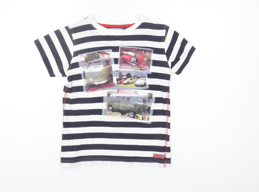 Adventurers Boys Black Stripe T-Shirt 13 Years Casual Style