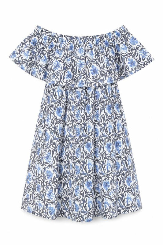 H&M Women’s Multicoloured Floral Off-Shoulder Dress Size 12