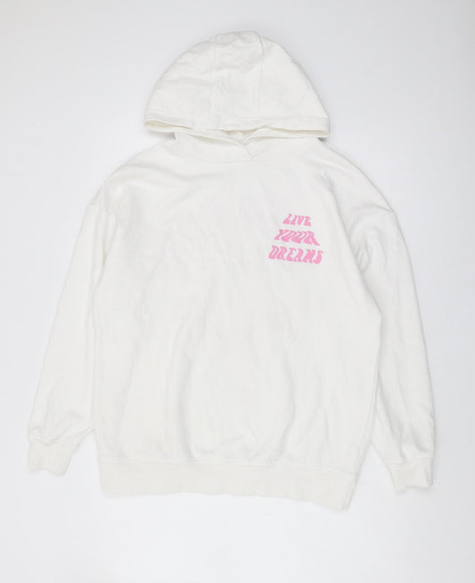 Oh Me Oh My Women’s White Pullover Hoodie UK 8