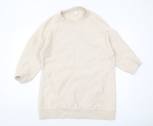COS Beige Women's 2XS Pullover Sweatshirt