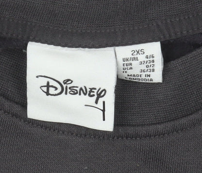 Preloved Disney Women's Black Graphic Sweatshirt 2XS - Detail