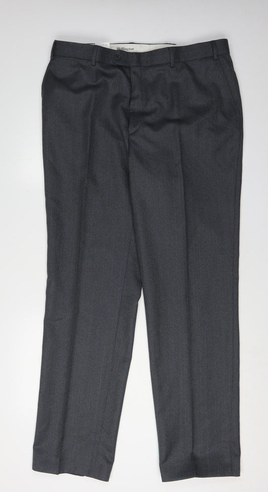 Wellington Men's Grey Formal Trousers L