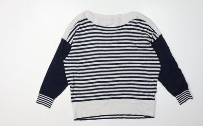 Julipa Women's Striped Pullover Jumper, Size 16, Boat Neck