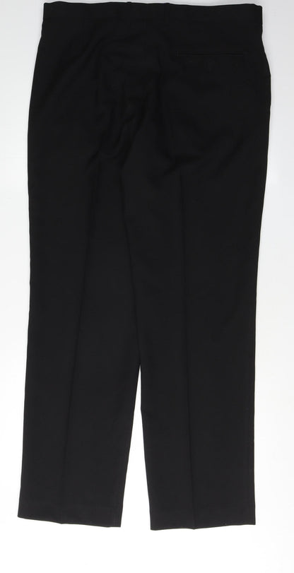 Marks & Spencer Men's Black Regular Trousers L