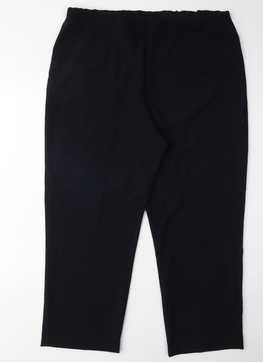ISLE ESSENTIALS Women's Black Trousers Size 18