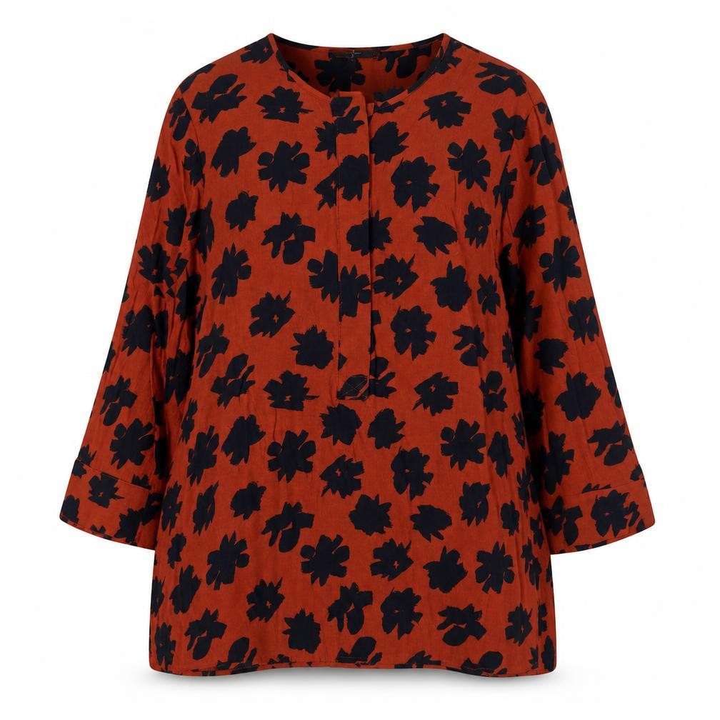Jasper Conran Women's Red Floral Tunic Blouse Size 12
