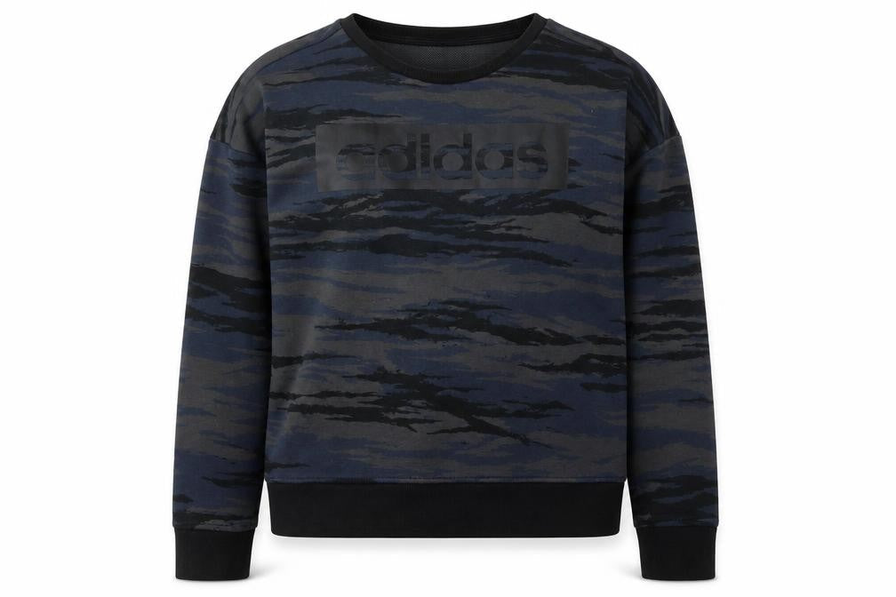 adidas Unisex Black Camouflage Sweatshirt Size 14