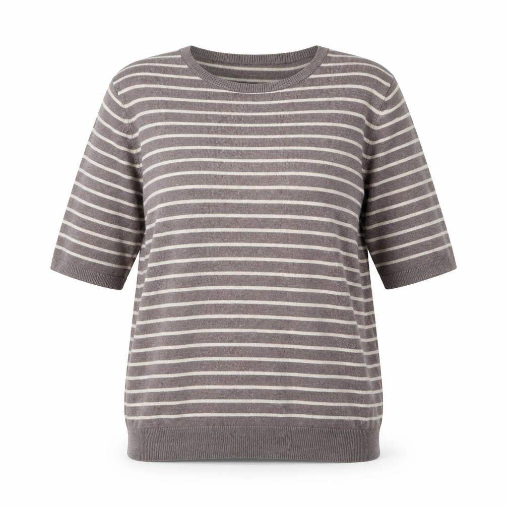 H&M Women's Brown Striped Pullover Jumper