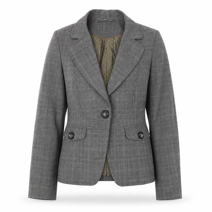 Next Women's Grey Check Blazer, Size 8, Business Casual