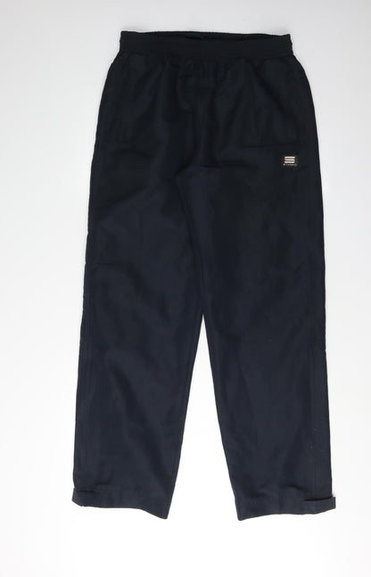 Stanno Men's Black Track Pants, Size L, Elastic Waist
