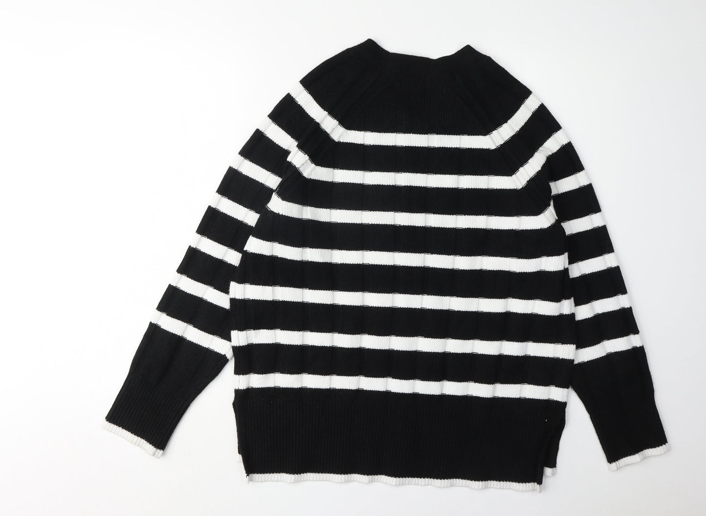 Next Women's Black Striped Pullover Jumper Size 12