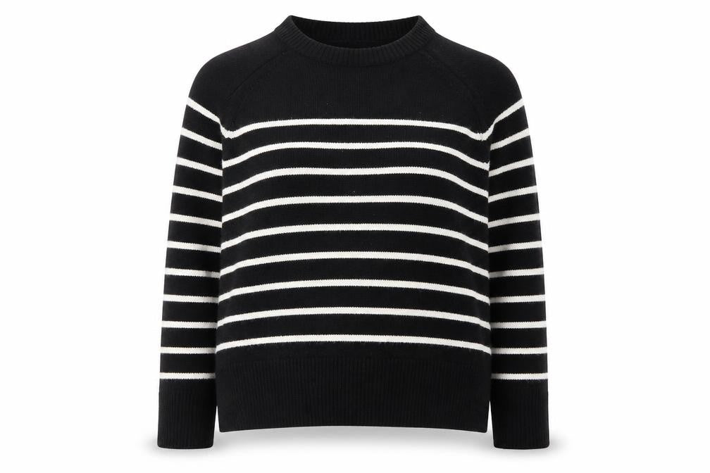 Zara Women's Black Striped Pullover Jumper M
