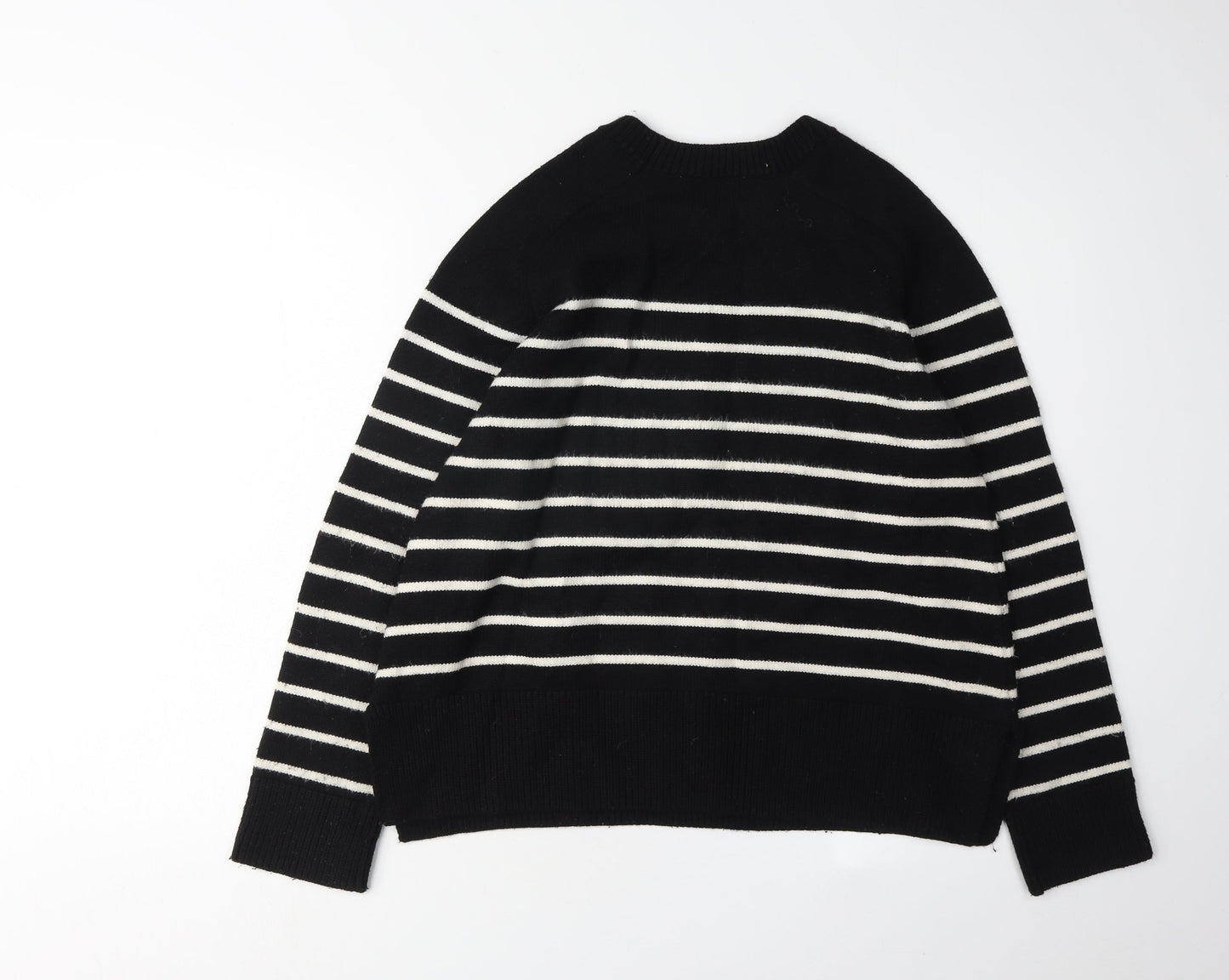 Zara Women's Black Striped Pullover Jumper M