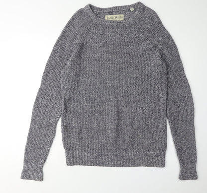 Jack Wills Men’s Grey XS Cotton Pullover Jumper