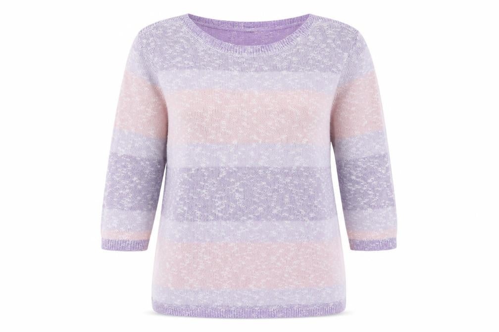 Damart Women's Multicoloured Striped Pullover Jumper L