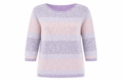 Damart Women's Multicoloured Striped Pullover Jumper L
