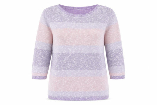 Damart Women's Multicoloured Striped Pullover Jumper L
