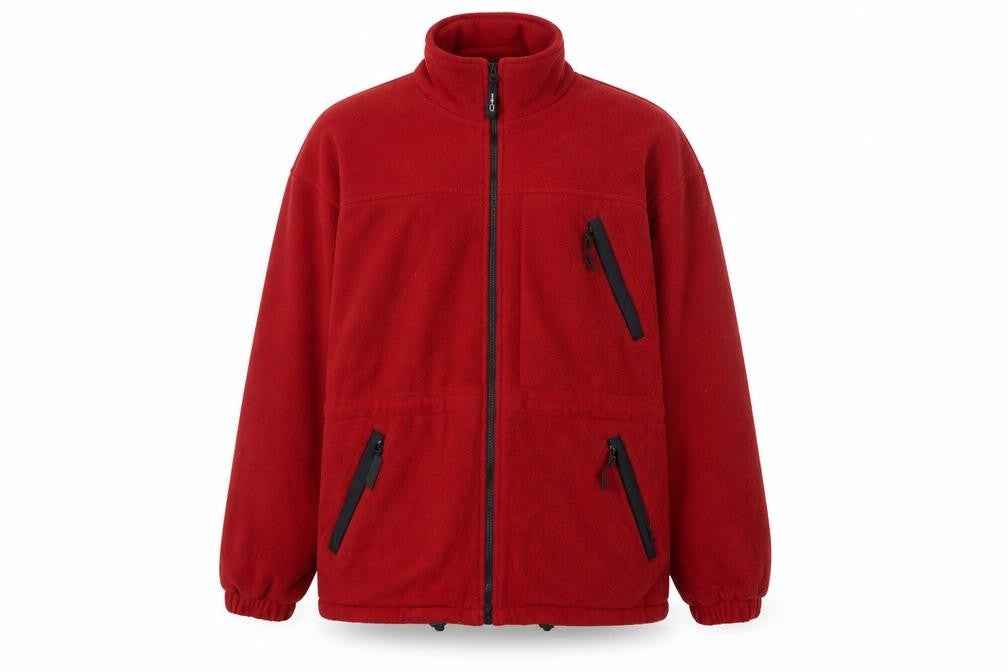 Gebert Men's XL Red Fleece Jacket, Casual Style