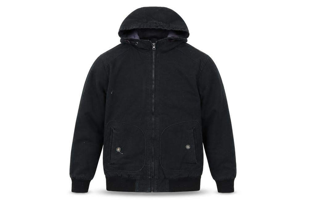 Burton Menswear Black Cotton Hooded Jacket Small