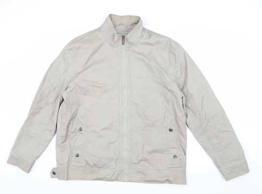 Defecto Men's Beige Basic Jacket 2XL