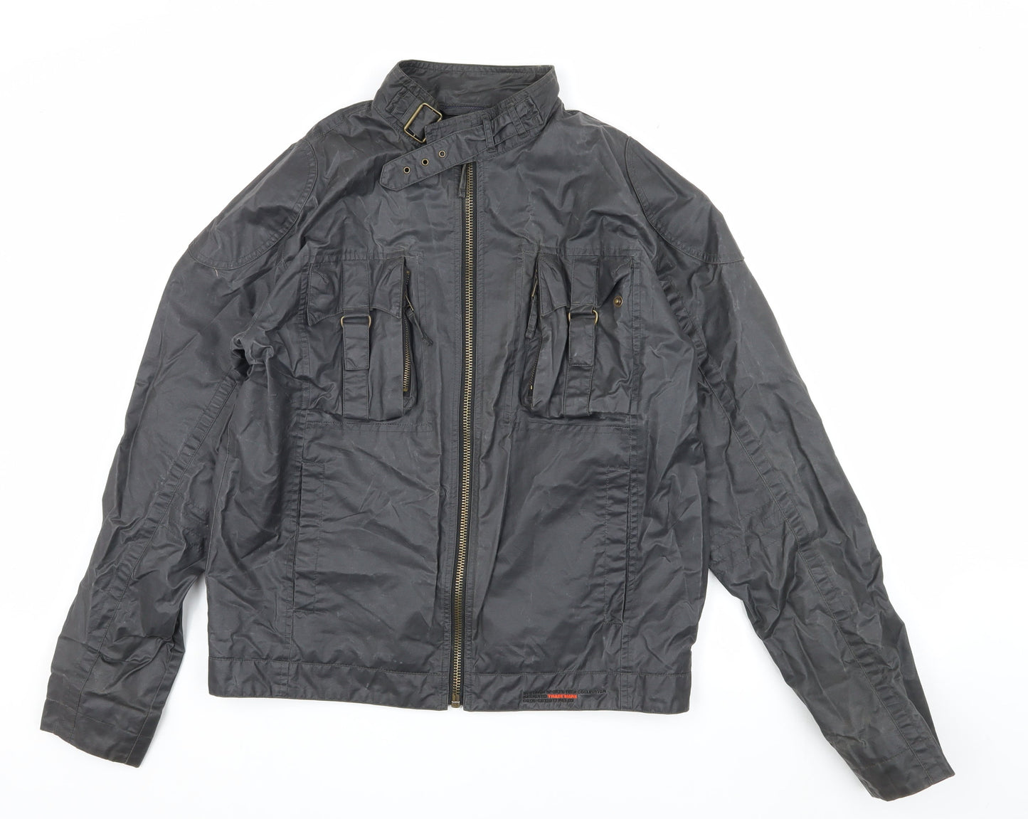 Next Men's Black Motorcycle Jacket M – Casual & Stylish