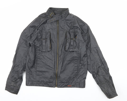 Next Men's Black Motorcycle Jacket M – Casual & Stylish