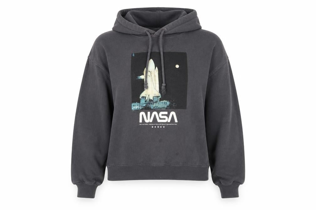 H&M Women's Black Graphic Hoodie, M, Pullover Style