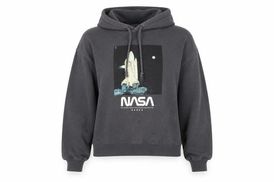 H&M Women's Black Graphic Hoodie, M, Pullover Style