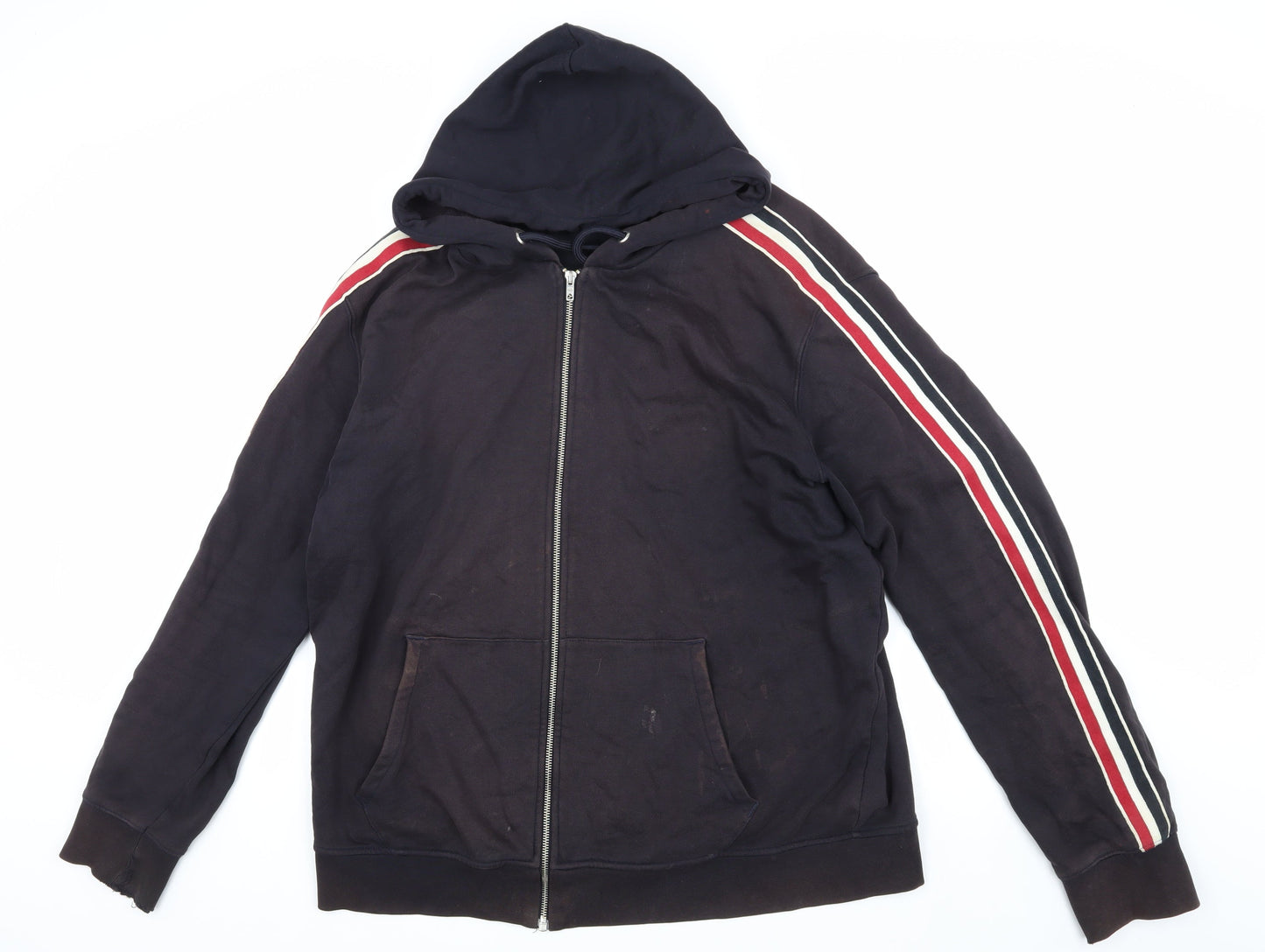 Marks and Spencer Men's Black Hooded Zip Jacket L