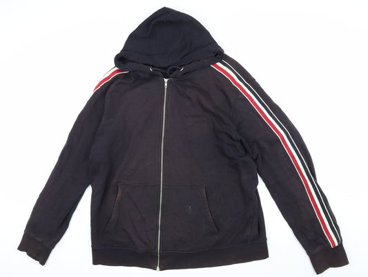 Marks and Spencer Men's Black Hooded Zip Jacket L