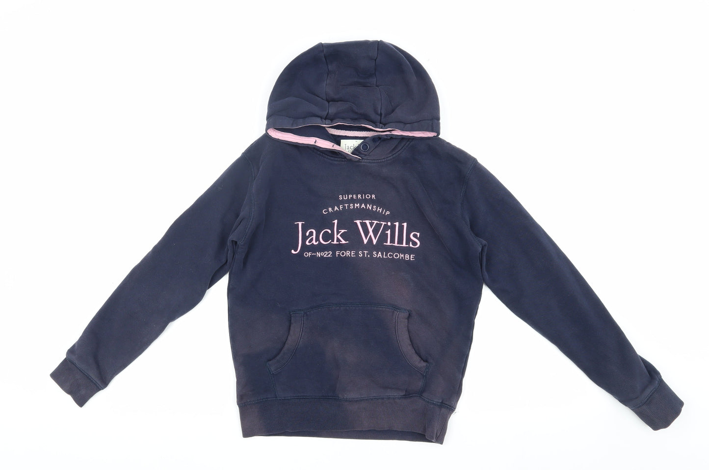 Jack Wills Girls Blue Pullover Hoodie 10-11 Years