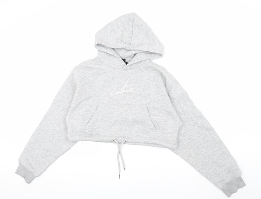 Couture Women's Grey Pullover Hoodie M Relaxed Fit