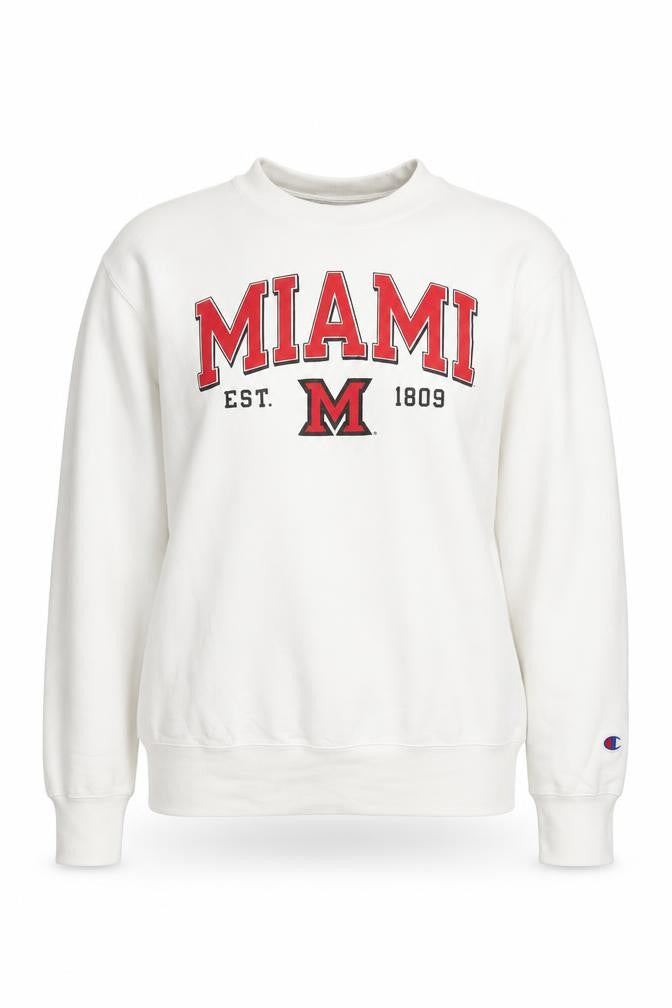 Champion White Pullover Sweatshirt for Unisex Adults M