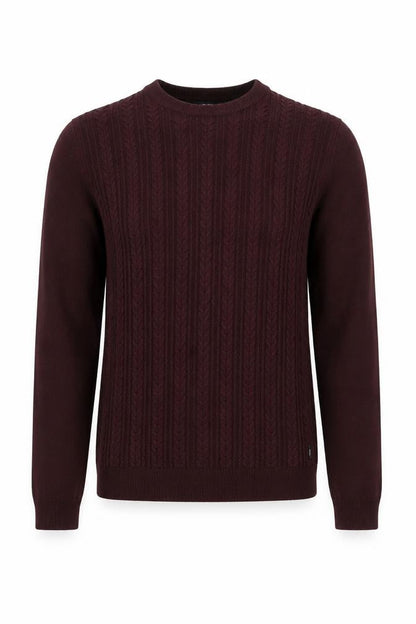 Jack & Jones Men's Red Cable-Knit Pullover Jumper S