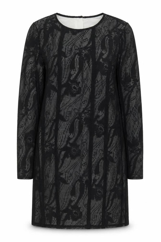 REISS Women's Black Lace Dress, Size 8, Long Sleeve