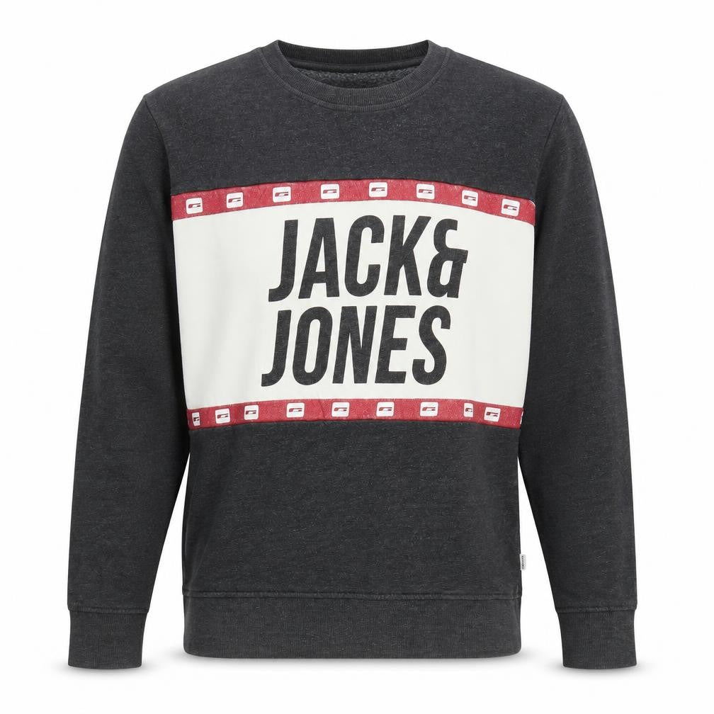 Jack & Jones Men's Grey Logo Sweatshirt - Size L